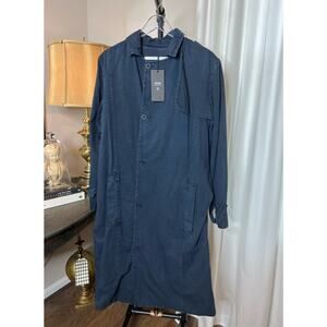 Neuw Denim Spion Belted Men's Trench Coat Indigo Size Medium